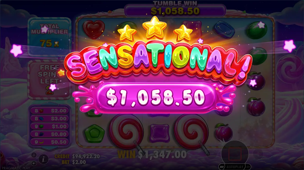 Sweet Bonanza sensational win with total multiplier